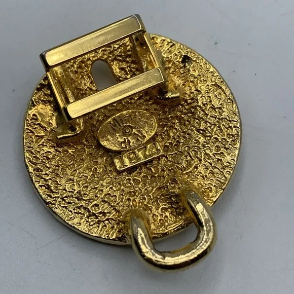 Sculptural 1979 Mimi Di N Signed Bow belt buckles